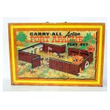 Marx Carry-All Action Fort Apache Metal Playset With Some Contents