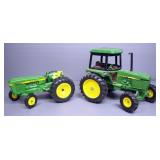 John Deere Metal Tractors, Qty 2, 1 Is Ertl, Hogan Wings, 1:200 Scale Boeing B-17 Model In Box, And 