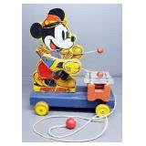 Fisher-Price 1938 Mickey Mouse Choo-Choo Train Pull Toy #432 And 1939 Mickey Mouse Xylophone Pull To