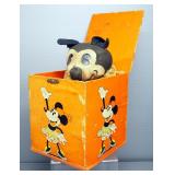 Vintage Disney Figures, Includes Mickey Mouse Jack In The Box (Non-Musical), Mickey Cowboy, Donald D