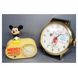 Disney Clock And Watch Collection, Includes Mickey Mouse Alarm Clock Radio, Timex Mickey Watch, Dona