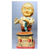 Charlie Weaver Bartender Smoking Tin Toy, Unknown Working Condition