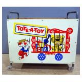 Tote-A-Toy Circus Themed Rolling Toy Box, With Handles