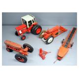 Metal Farm Equipment Toy Collection, Various Scales, Includes John Deere, International And Farmall,