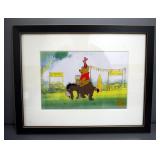 Winnie The Pooh, Eeyore And Piglet Limited Edition Serigraph, Framed, Matted, Under Glass, 21.75" Wi