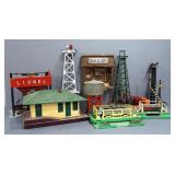 Model Train Building Assortment, Includes Beacon, Station House, Water Tower, Cattle Loader And More