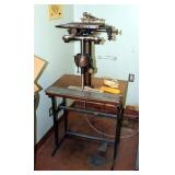 Antique Cronite Pantograph, Foot Powered, Zero Engraving Machine, On Metal Stand, 58in x 28in x 19.5