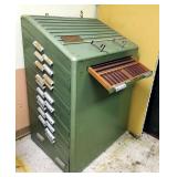 Vintage 23 Drawer Letterpress Type Cabinet, 51in x 35.5in x 27in