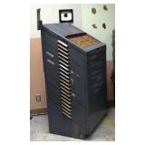 Vintage Ludlow Matrix 20 Drawer Type Letter Printer Cabinet, 56in x 30in x 23in