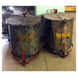 Justrite Manufacturing 10 Gal Oily Waste Cans, Qty 2