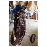 Vintage Wilson Sam Snead Blue Ridge Golf Clubs Qty. 15 Including Drivers, Putters And Rolling Golf B