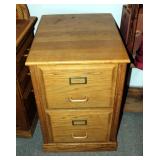 Solid Wood 2 Drawer File Cabinet 30in x 20in x 25in, Contents Included