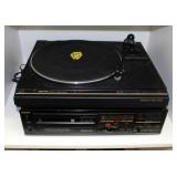 Toshiba Stereo Cassette Deck Model PC-G33, And Toshiba Quartz Lock Automatic Turntable Model CR-D33