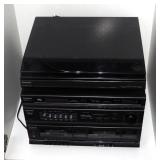 Panasonic AM/FM Stereo Tuner With Amplifier And Double Cassette Deck, And Panasonic DC Servo Automat