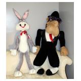 Plush Animal Assortment Including Joe Camel, Bugs Bunny, RCA Victor, And More, Total Qty 14
