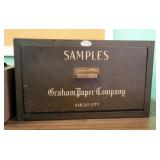 Antique Metal Graham Paper Company Sample Box, 1923 Specimen Book And Catalogue Book, Vintage Metal 