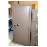 Vintage Phoenix Storage Cabinet By The Phoenix Safe Company, With Interior Compartments And Adjustab