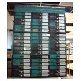 Metal Eighteen Drawer Stackable Paper Stock Cabinets, Qty 3, 13.25in x 33in x 17in