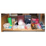 Office Supply Assortment Including Merriam Webster Dictionary, Rogets II Thesaurus, Electric Pencil 