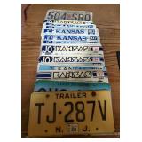 License Plate Collection Including Missouri And Kansas, Qty 19