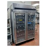 Delfield Rolling 2 Door Reach-In Refrigerator Model# 6051XL-G-RB1, 79.5in x 51in x 32in