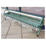 Dumor Inc 8ft Steel Bench, 27In Tall x 22in Deep