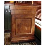 Rolling Wood Hostess Stand With Storage Cabinet, 44in x31.5in x20.5in
