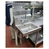 Advance Tabco Stainless Steel Single Basin Hand Sink, 49.25in x 18in x 30in 4.5in, And Wall Mount Pa