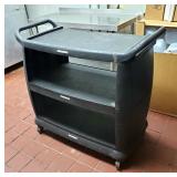 Carlisle Rolling 3-Shelf Poly Cart, 38in x 41.5in x 22in