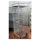 Aluminum Rolling Sheet Pan Storage Rack, 69in x 20.5in x 26in Includes One Pan