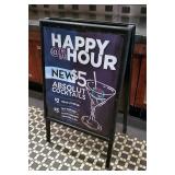 Metal Framed Double Sided Sandwich Board, 39.5in x 24in