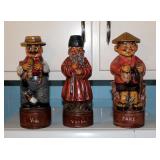 Albertas Ceramic Liquor Decanters Including, Sake, Vodka, And Vino, Total Qty 3 Pieces