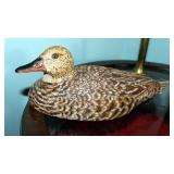 Hand Carved Mallard Drake And Hen By Charles Dixon, Wood Duck Calls Qty 3, Porcelain Duck Figures Qt