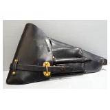 Black Leather Holster With 2 Unmarked Mags, Tool And Metal Clamp, Made In Sweden