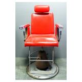 Vintage Koken Barber Chair, Spins, Tilts, Adjustable Height, Ash Tray In Arm