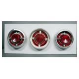 Vintage Car Accessories, Includes Cadillac And Ford Fairlane Steering Wheel Centers, Mounted Exterio