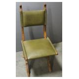 Side Chairs With Padded Backs And Seats And Brass Button Attachment, Qty 4