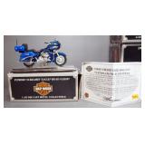 Harley-Davidson 1:18 Scale Diecast Collectible Motorcycles, All In Boxes, Various Years And Models, 