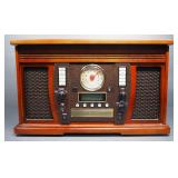 Innovative Technology Wooden Music Centre With Turntable, Recordable CD Player, And Radio, Model ITV