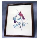 David Plank (American, 1934 -  ) Autographed Print Of "Cardinal" Numbered 60/950 And Autographed Pri