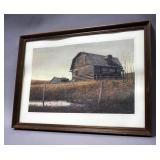 T. Gibbs And Alan Wylie Prints Of Old Train Depot And Barn, Both Framed, Under Glass