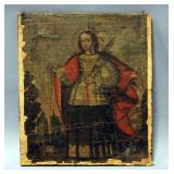 Antique Original Canvas Painting, Unknown Artist, Believed To Be Depiction Of Judith After Beheading