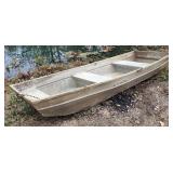 9.5 Foot Aluminum Flat Bottom Jon Boat, 45in Wide