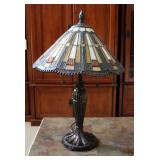 Dale Tiffany Stained Glass Style Table Lamps With Metal Bases, Qty 2, 25 Inches Tall