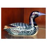 Water Fowl Figures Including D9 Victor Duck Decoy, Pottery Loon And More Total, Qty 4 Pieces