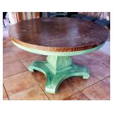 Solid Wood Dining Table With Pedestal Base, 30.25in x 48in Round