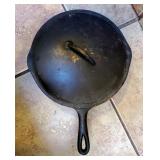 Cast Iron Cookware Including Griddles, Skillets, And Lid, Qty 5 Pieces