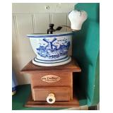 Mr. Dudley International Coffee Grinder, Ceramic Planters Qty 2, And More