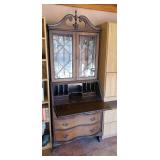 Solid Wood Federal Style Drop Front Secretary With Claw Feet And Dovetail Construction, 77in x 29.5i