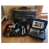 Leather Physicians Bag Including Stethoscope, Blood Pressure Cuff, Scopes And More